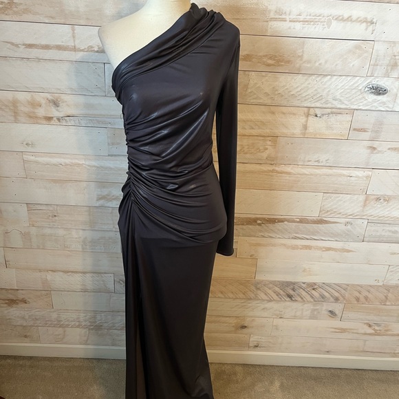 NWT Zara size S one shoulder maxi dress - Picture 3 of 11